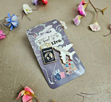 Load image into Gallery viewer, Travel Enamel Pin - Passport &amp; Airplane