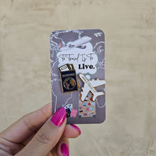 Load image into Gallery viewer, Travel Enamel Pin - Passport &amp; Airplane