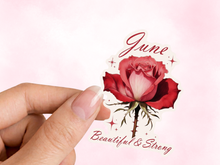 Load image into Gallery viewer, June Rose 02 Birth Flower Personality