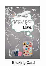 Load image into Gallery viewer, Travel Enamel Pin - Passport &amp; Airplane
