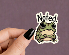 Load image into Gallery viewer, Noted Frog Dark Humor Animal Stickers