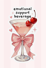 Load image into Gallery viewer, Emotional Support Martini Beverage Pink Coquette Girly Memo