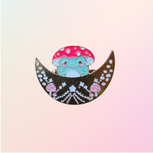 Load image into Gallery viewer, Frog Mushroom Moon Cottagecore Pin - Pro Eyelash Extensions