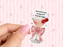Load image into Gallery viewer, Emotional Support Martini Beverage Pink Coquette Girly Memo