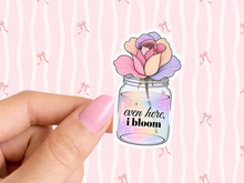 Load image into Gallery viewer, Even Here I Bloom Rose Flower In A Jar Girly Memo