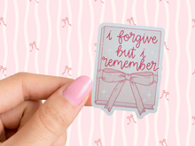 Load image into Gallery viewer, I Forgive but I remember Pink Bow Journal  Girly Memo