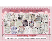 Load image into Gallery viewer, I Disappear When I'm Overwhelmed it's a pattern - Just a Girl (Unfortunately)