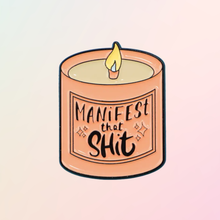 Load image into Gallery viewer, Manifest That Shit Candle In A Jar Pin - Pro Eyelash Extensions