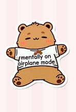 Load image into Gallery viewer, Mentally On Airplane Mode Teddy Bear Girly Memo