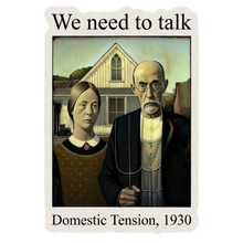 Load image into Gallery viewer, American Gothic Couple Therapy Chaotic Museum Art Painting
