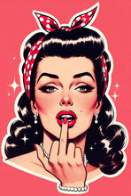 Load image into Gallery viewer, Middle Finger Pinup Feminist Sass