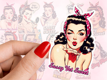 Load image into Gallery viewer, Sassy Yet Sweet Blow Kiss  Pinup Feminist Sass