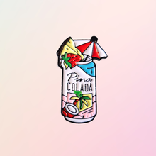 Load image into Gallery viewer, Pina Colada Summer Hawaiian Cocktail Enamel Pin - Pro Eyelash Extensions