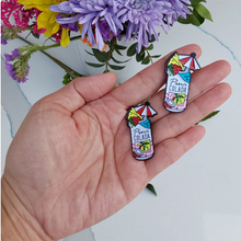 Load image into Gallery viewer, Pina Colada Summer Hawaiian Cocktail Enamel Pin - Pro Eyelash Extensions