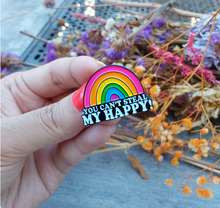 Load image into Gallery viewer, Rainbow You Can't Steal My Happy Pin - Pro Eyelash Extensions